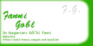 fanni gobl business card